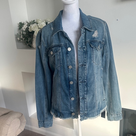 NWT Blank NYC Distressed Blue Jean Jacket - Picture 2 of 8